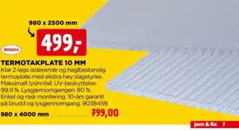 jem & fix TERMOTAKPLATE 10 MM tilbud