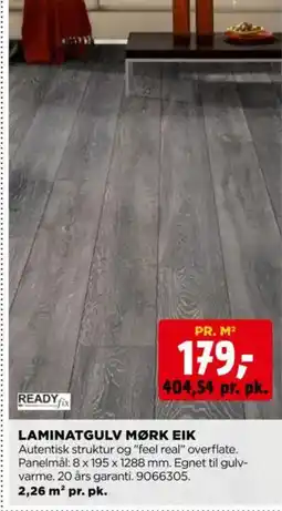 jem & fix LAMINATGULV MØRK EIK tilbud