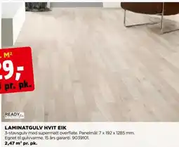 jem & fix LAMINATGULV HVIT EIK tilbud