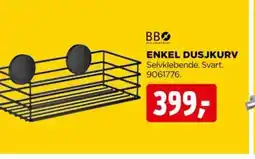jem & fix ENKEL DUSJKURV Selvklebende. Svart. 9061776. tilbud