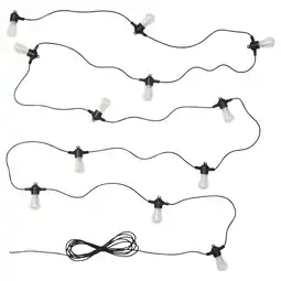 IKEA GardjÄrn led-lyslenke med 12 lys, svart/utendørs tilbud