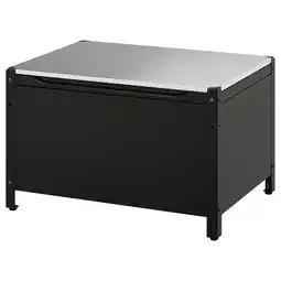 IKEA GrillskÄr Oppbevaringskasse, svart rustfritt stål/utendørs, 86x61 cm tilbud