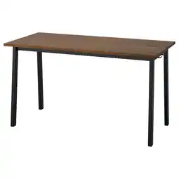 IKEA Mittzon Konferansebord, valnøttfiner/svart, 140x68x75 cm tilbud