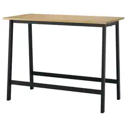 IKEA Mittzon Konferansebord, eikefiner/svart, 140x68x105 cm tilbud