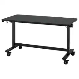 IKEA Mittzon Sammenleggbart bord med hjul, svart, 140x70 cm tilbud