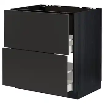 IKEA Metod / maximera Benkesk f kum+2 fr/2 sk, svart/nickebo matt antrasitt, 80x60 cm tilbud