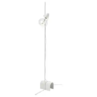 IKEA HÅrslinga / molnart Gulvlampe med lyspære, hvit/ellipseformet flerfarget tilbud