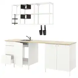 IKEA Enhet Kjøkken, hvit, 243x63.5x222 cm tilbud