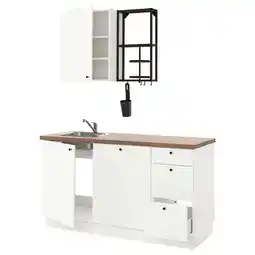 IKEA Enhet Kjøkken, antrasitt/hvit, 163x63.5x222 cm tilbud
