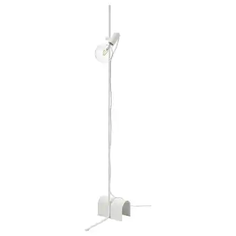 IKEA HÅrslinga / lunnom Gulvlampe med lyspære, hvit/klart glass tilbud