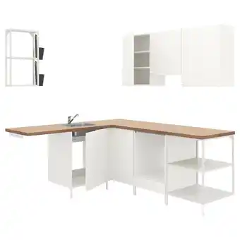 IKEA Enhet Hjørnekjøkken, hvit tilbud
