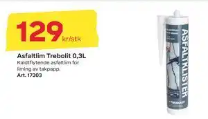 Byggmax Asfaltlim Trebolit 0,3L, NOK 129 tilbud