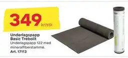 Byggmax Underlagspapp Basic Trebolit, NOK 349 tilbud