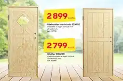 Byggmax Boddør 90X200, NOK 2799 tilbud