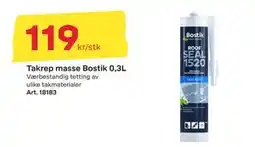 Byggmax Takrep masse Bostik 0,3L, NOK 119 tilbud