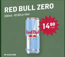 Holdbart RED BULL ZERO, NOK 14.9 tilbud
