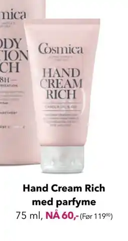 Apotek 1 Hand Cream Rich med parfyme, NOK 60 tilbud