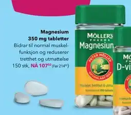 Apotek 1 Magnesium 350 mg tabletter, NOK 107.5 tilbud
