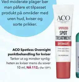 Apotek 1 ACO Spotless Overnight punktbehandling for kviser, NOK 112 tilbud