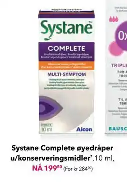 Apotek 1 Systane Complete øyedråper u/konserveringsmidler, NOK 199.5 tilbud
