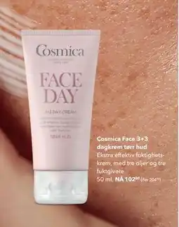 Apotek 1 Cosmica Face 3+3 dagkrem tørr hud, NOK 102.5 tilbud