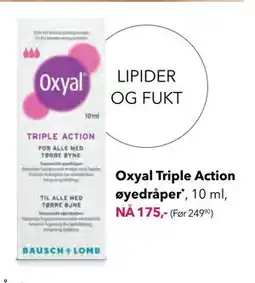 Apotek 1 Oxyal Triple Action øyedråper, NOK 175 tilbud