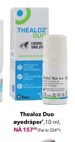 Apotek 1 Thealoz Duo øyedråper, NOK 157.5 tilbud