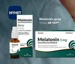 Apotek 1 Melatonin spray, NOK 159.9 tilbud