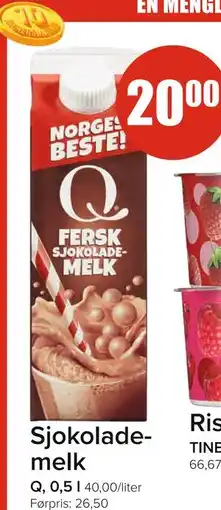 Spar Sjokolademelk, NOK 20 tilbud