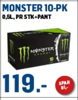 Price Lagerbutikk MONSTER 10-PK tilbud