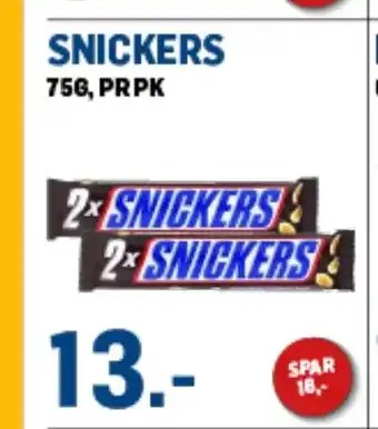 Price Lagerbutikk SNICKERS tilbud