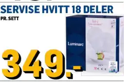 Price Lagerbutikk SERVISE HVITT 18 DELER tilbud