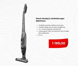 Clas Ohlson Bosch Readyy'y skaftstøvsuger BBHF214G tilbud