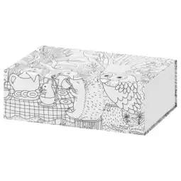 IKEA Skogsduva Eske, mønstret/flerfarget, 25x17x8.5 cm tilbud