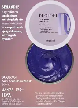 Oriflame DUOLOGI Anti-Brass Hair Mask tilbud