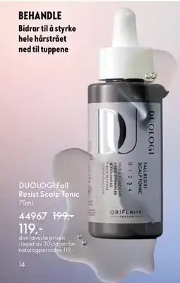 Oriflame DUOLOGI Fall Resist Scalp Tonic tilbud