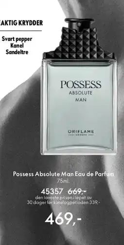 Oriflame Possess Absolute Man Eau de Parfum tilbud