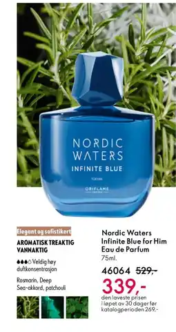 Oriflame Nordic Waters Infinite Blue for Him Eau de Parfum tilbud