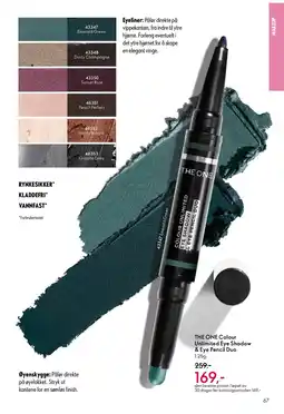 Oriflame THE ONE Colour Unlimited Eye Shadow & Eye Pencil Duo tilbud