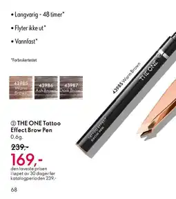 Oriflame THE ONE Tattoo Effect Brow Pen tilbud
