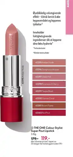 Oriflame THE ONE Colour Stylist Super Pout Lipstick tilbud