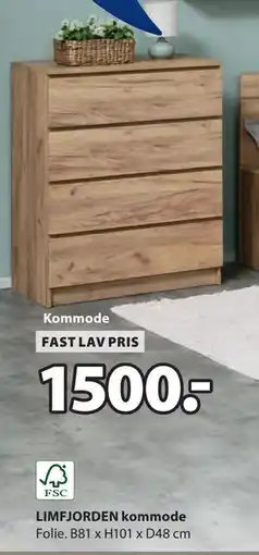 JYSK LIMFJORDEN kommode, NOK 1500 tilbud
