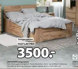 JYSK Sengeramme, NOK 3500 tilbud