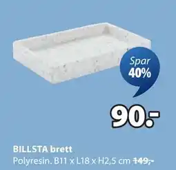 JYSK BILLSTA brett, NOK 90 tilbud
