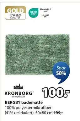 JYSK BERGBY badematte, NOK 100 tilbud