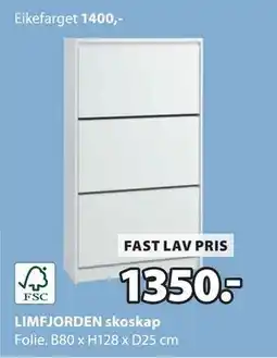 JYSK LIMFJORDEN skoskap tilbud