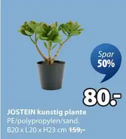JYSK JOSTEIN kunstig plante, NOK 80 tilbud
