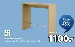 JYSK RODSKOV barbord, NOK 1100 tilbud