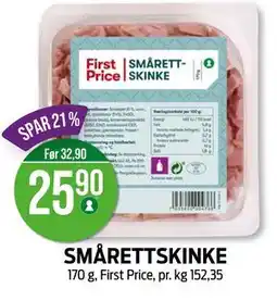 Kiwi SMÅRETTSKINKE, NOK 25.9 tilbud