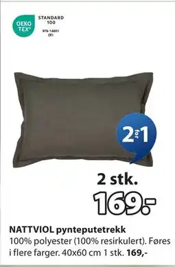 JYSK NATTVIOL pynteputetrekk, NOK 169 tilbud